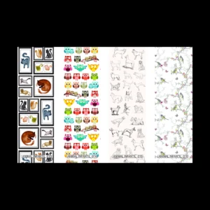 Mural Adhesivo Animalitos animal infantil 013 016