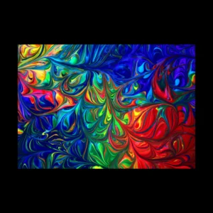 Cuadro decorativo Abstracto Neon para pared, modelo 2 - Avayra